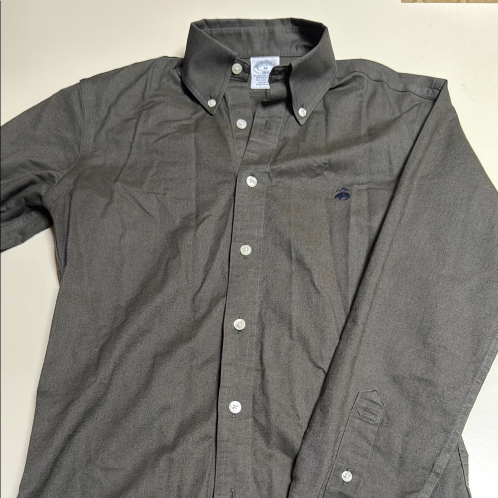 Men's green Gray Button-Down Shirt